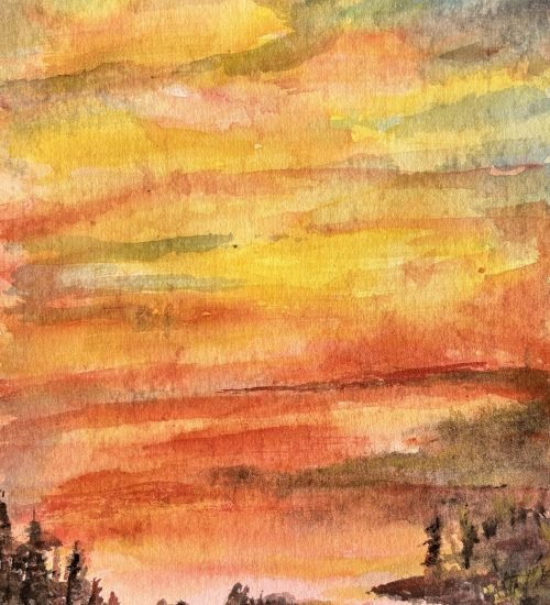 Sunset in the west